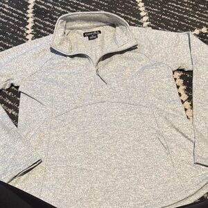 Kyodan Outdoor Light Gray Herringbone Quarter-Zip